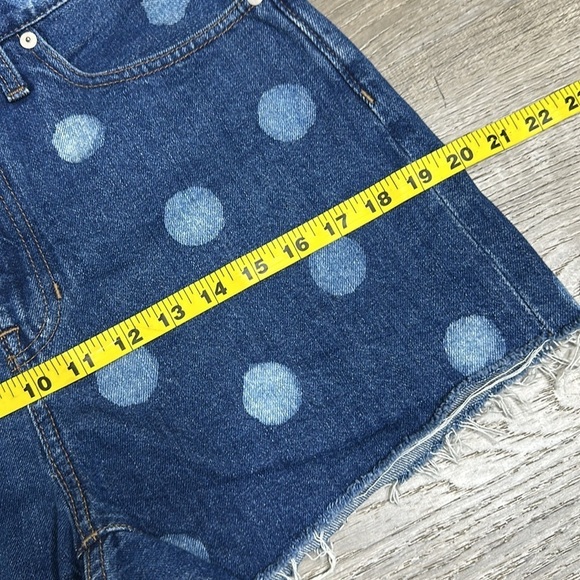 NEW Madewell The Perfect Jean Shorts Polka Dot Edition 100% Cotton Blue Sz 28 - Picture 7 of 10